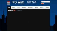 Desktop Screenshot of citywiderealestate.com.au
